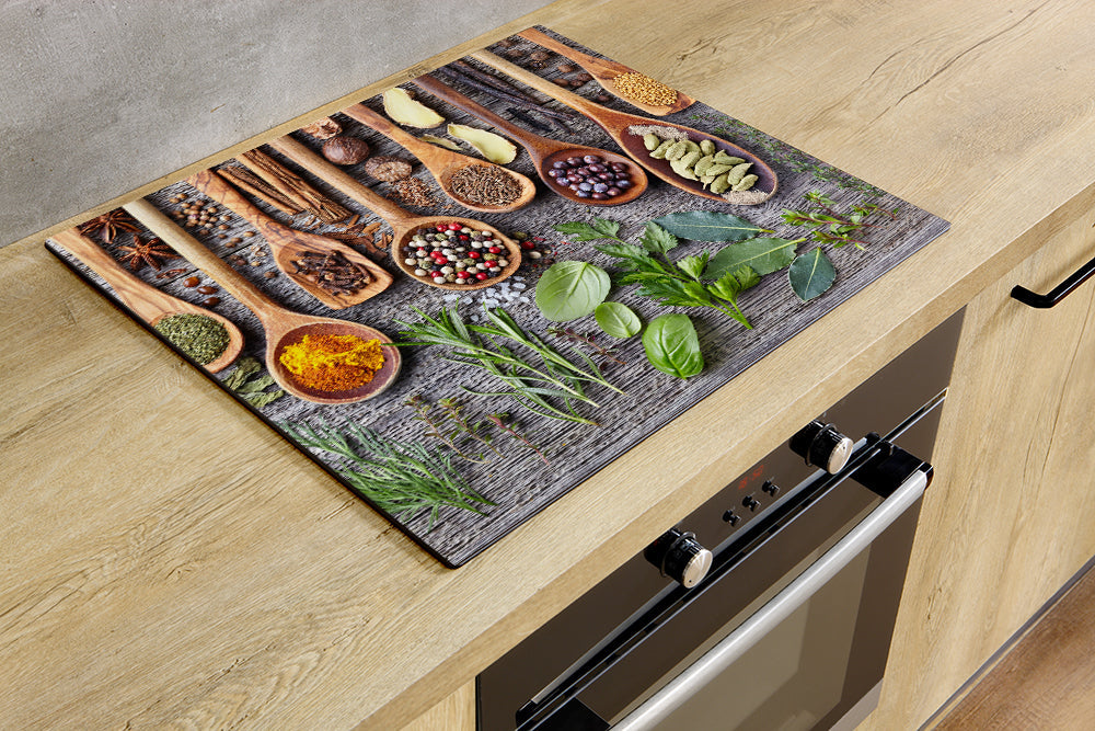 TMK Herdabdeckplatte – 2-teilig, 52x30 Cm, Aus Hitzebeständigem Glas, Für Ceran- & Induktionsherde