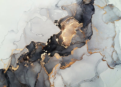 Herdabdeckplatte - Abstrakter Marmor