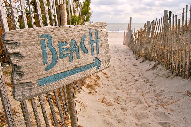 Herdabdeckplatte - Strand Schild