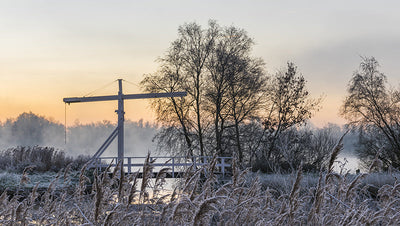 Herdabdeckplatte - Gefrorene Brücke