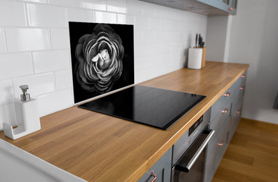 Spritzschutz Schwarze Blume