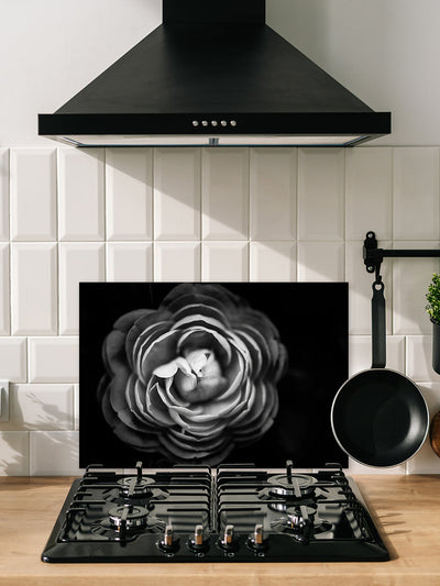 Spritzschutz Schwarze Blume