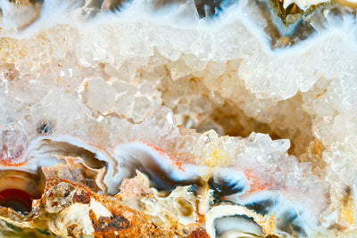 Herdabdeckplatte - Chalzedon-Geode