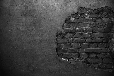 Herdabdeckplatte - Zerbrochene Wand