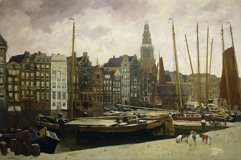 Spritzschutz Der Damrak in Amsterdam