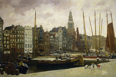 Spritzschutz Der Damrak in Amsterdam