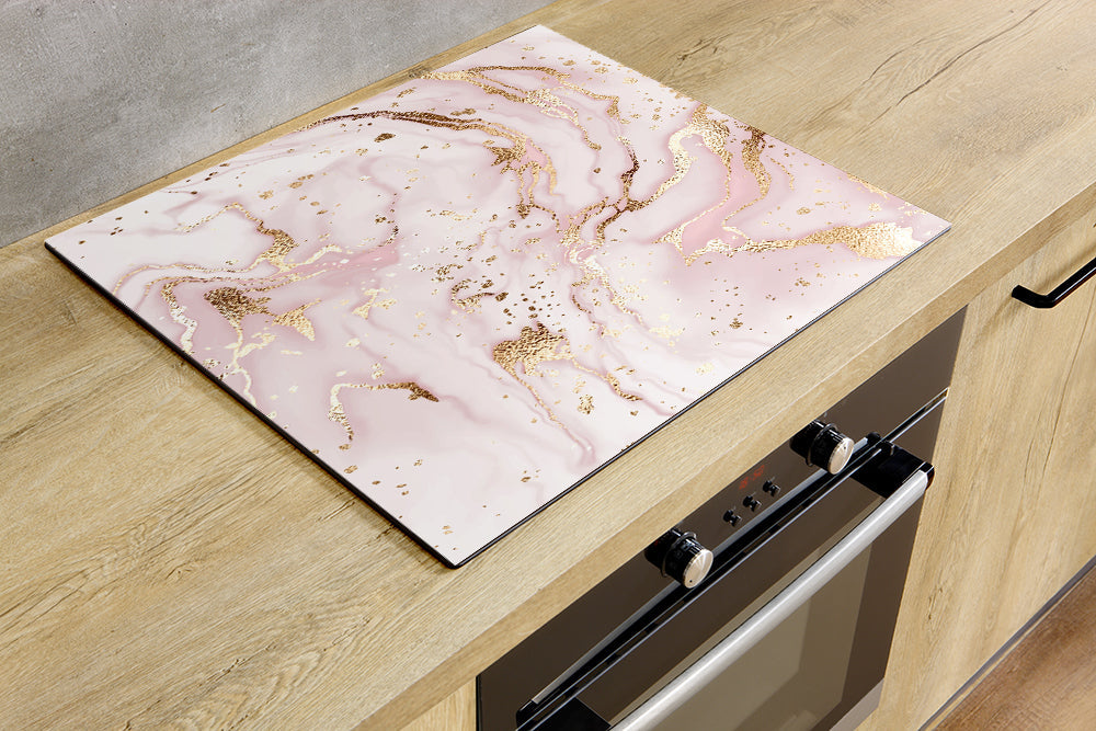 Herdabdeckplatte - Marmor rosa Gold