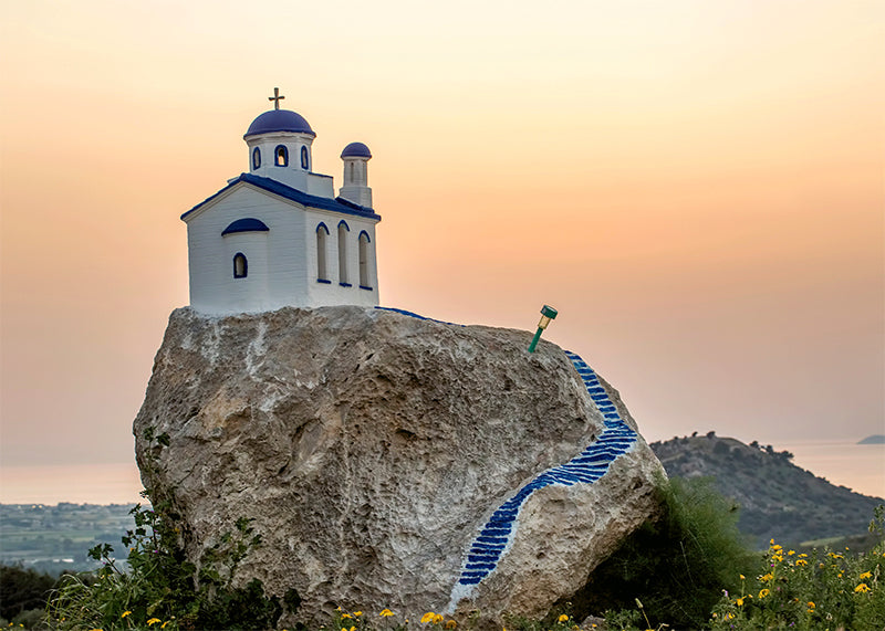 Herdabdeckplatte - Kirche auf Kos