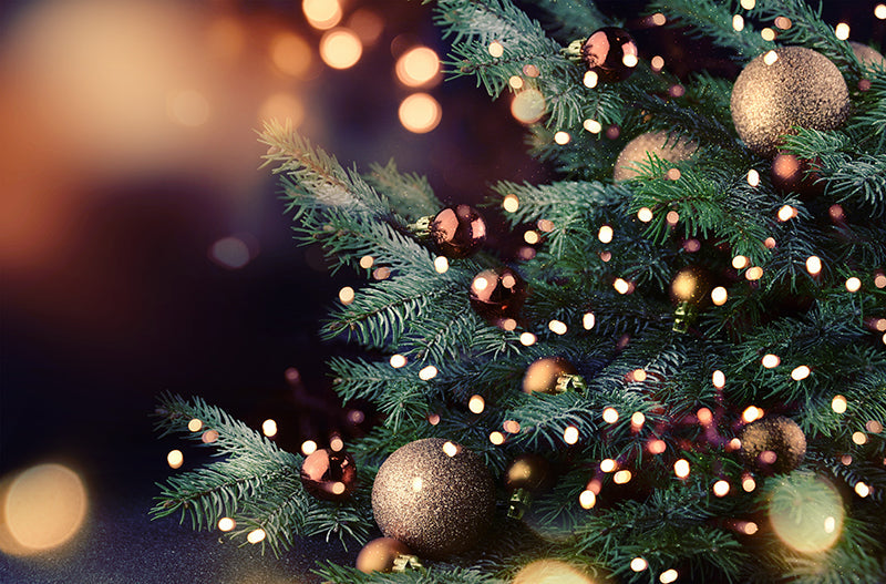Herdabdeckplatte - Weihnachtsbaum mit Beleuchtung
