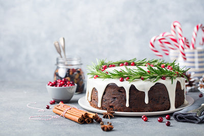 Herdabdeckplatte - Weihnachtskuchen