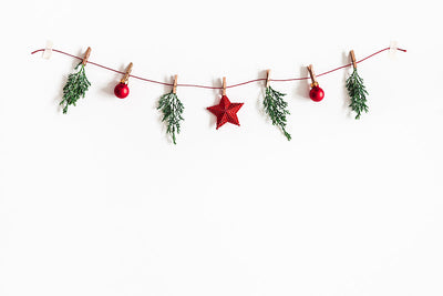 Herdabdeckplatte - Weihnachtsgirlande