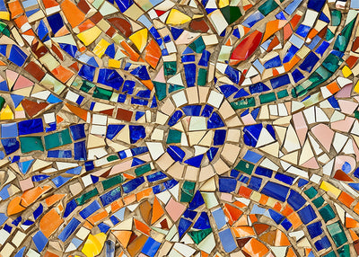 Herdabdeckplatte - Buntes Mosaik