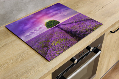 Herdabdeckplatte - Lavendelfeld