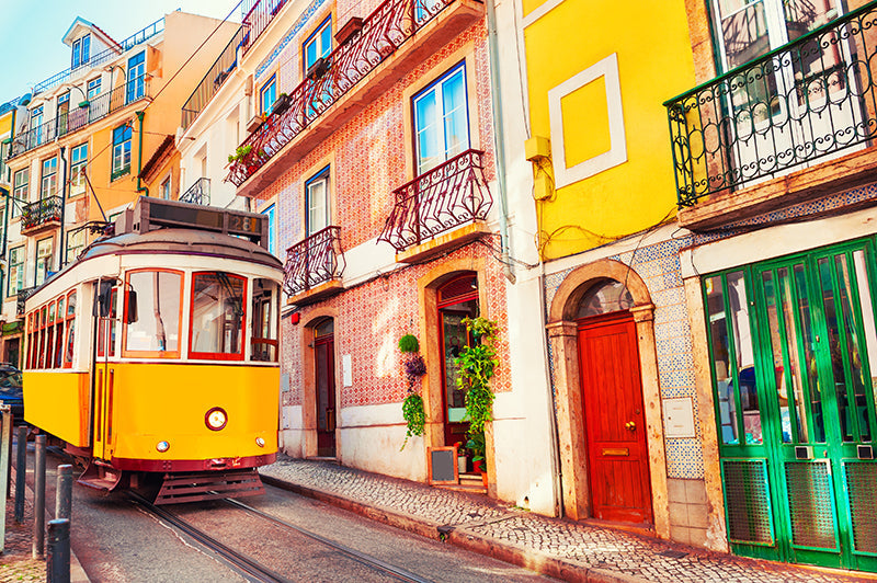 Spritzschutz Lissabon Straßenbahn