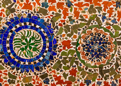 Herdabdeckplatte - Marokkanische Mosaikkreise