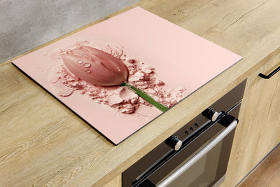 Herdabdeckplatte - Pink Tulp