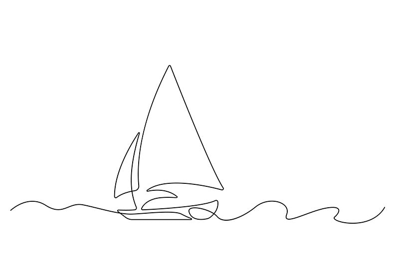 Herdabdeckplatte - Sailboat Art