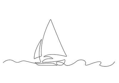 Herdabdeckplatte - Sailboat Art