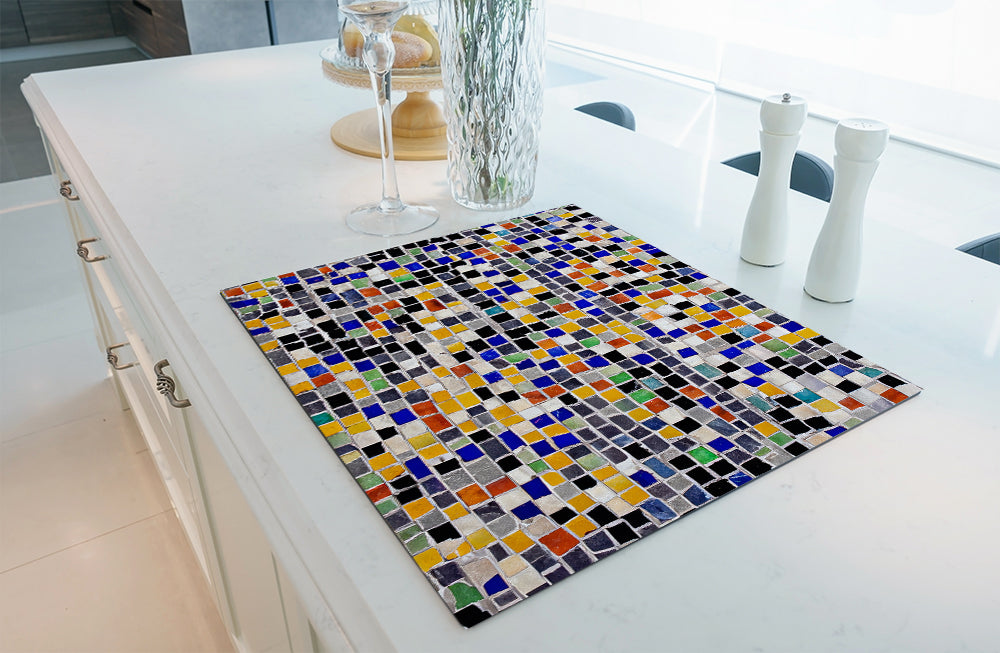 Herdabdeckplatte - Quadratisches Mosaik