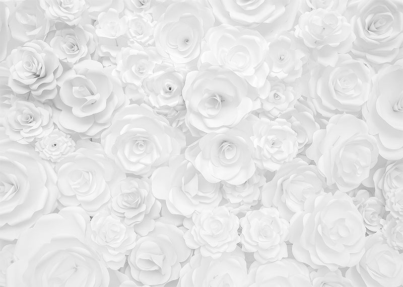Herdabdeckplatte  - Weiße Rosen