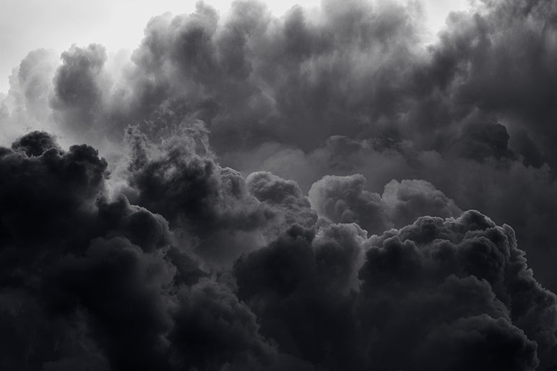 Herdabdeckplatte - Schwarze Wolken