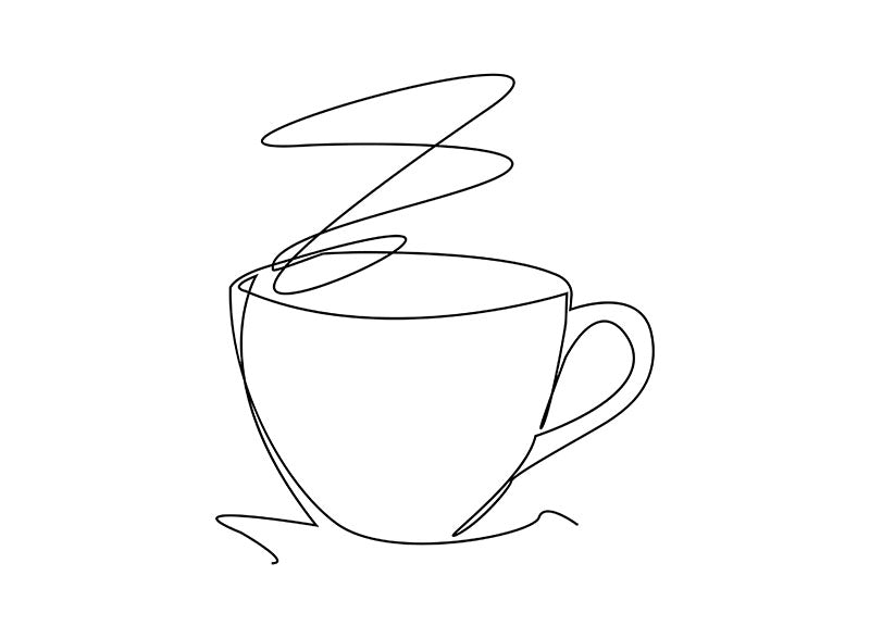 Herdabdeckplatte - Kaffeetasse