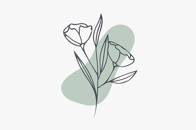 Herdabdeckplatte - Abstrakte Blumen