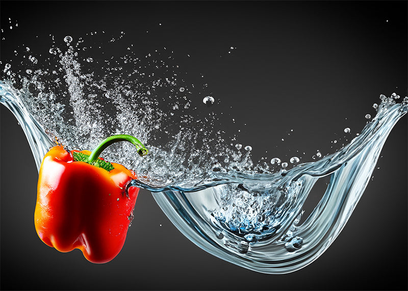 Herdabdeckplatte  - Spritzer Paprika